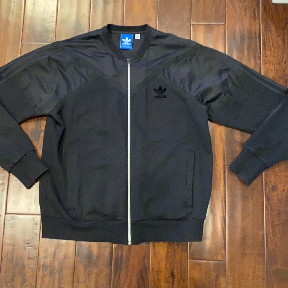 Adidas men’s black sweat jacket - size XL
